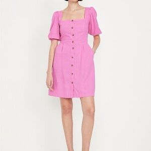 Old Navy Pink Mini Dress with Button Detail